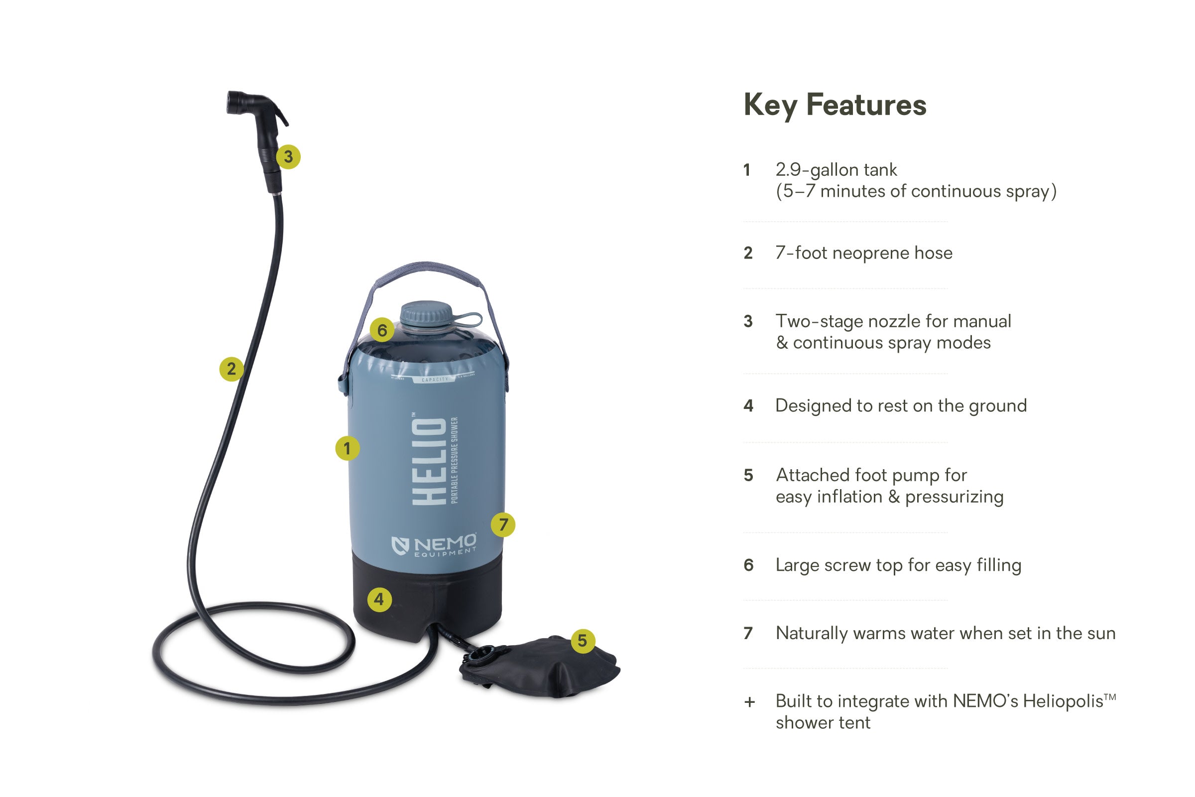 Helio™ Portable Pressure Shower - Image 8