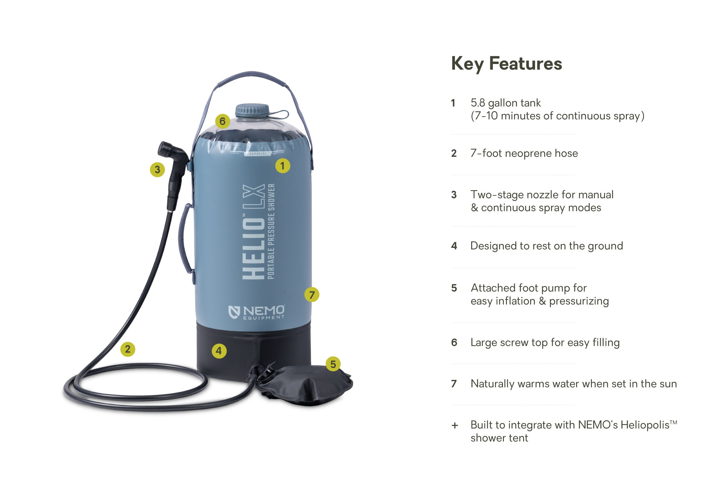 Helio™ LX Portable Pressure Shower - Image 8